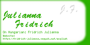 julianna fridrich business card